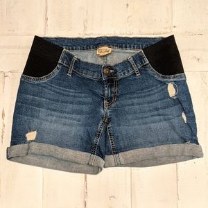 Indigo Blue Maternity Denim Shorts